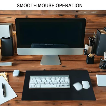 24 x 12 Inches Leather Desk Pad Protector, Non-Slip PU Leather Desk Mat, Laptop Desk Pad, Perfect for Office & Home Use (cherry blossom pink) - color: Cherry Blossom Pink