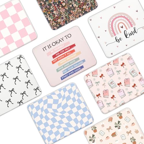 Mouse Pad for Desk with Stitched Edge, Premium Cute Washable Mouse Pads. Computer Mousepad with Non-Slip Rubber Base, Mousepads for Laptop, 9.25x7.75x0.12 inch (Cozy Read) - color: Cozy Read