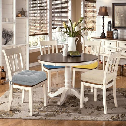 baibu Dining Chair Cushions Set of 4, Dual-Layer Memory Foam Kitchen Chair Cushions, Patented Design Seat Pads with Ties, 16.5 x 16.5 x 3.5in, Beige - color: Beige, size: 4 Count (Pack of 1)