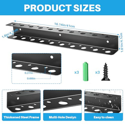 TSUMAZRURE Screwdriver Wall Rack, Screw Driver Holder and Screwdriver Rack, Tool Organizer Rack with Screw Driver Holders Organizers, Wall Mounted Tool Rack for Garage Tool Storage Rack (black)