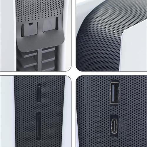 New Version 2.0 Dust Cover Net for PS5 Console, PS5 Heatsink Barrier Pets Hair Anti-dust Cover Dustproof for PlayStation 5 (Black) - color: BLACK