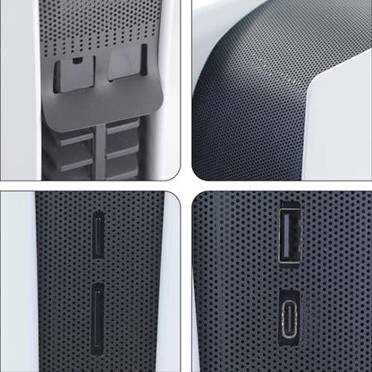 New Version 2.0 Dust Cover Net for PS5 Console, PS5 Heatsink Barrier Pets Hair Anti-dust Cover Dustproof for PlayStation 5 (Black) - color: BLACK
