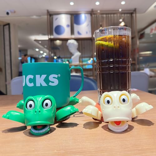 JOD® Turtle Coaster, 3D Printed Funny Tea Coasters with Interactive Expression, Turtle Cup Holder 2 PCs Cup Holder with Liftable Limbs & Expressive Face Tortoise Lover Gag Gifts(2pc-Green Pink) - color: 2pc-greenpink