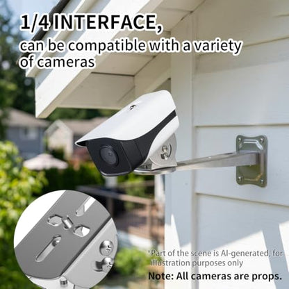 Stainless Steel Wall Mount Bracket for CCTV Security Camera | Adjustable Extension Arm Holder for Eufy Solocam s220 Indoor and Outdoor Installing Surveillance Accessories