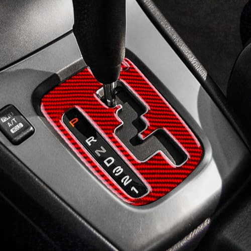 AIRSPEED for Subaru Impreza 2005 2006 2007 Gear Shift Inner Frame Cover Carbon Fiber Center Console Interior Trim Accessories, Red - color: Gear Shift Inner Frame Red