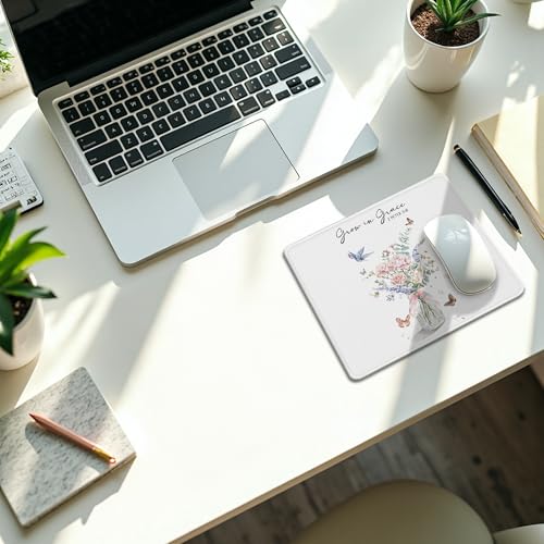 Christian Bible Religious Flower, Grow in Grace Bible Christian Mouse Pads Mousepad for Desk Office Computers Laptop,Religious Office Supplies Desk Accessories, 9.5x7.9 Inch - color: 07Child, size: 9.5x7.9