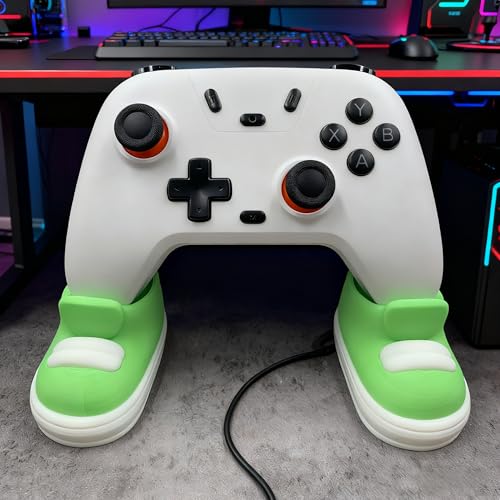 Gaming Controller Holder, Creative Video Game Controller Storage Rack for Gamepads, Shoe-Shaped Gamepad Holder, Playful Organizer, Fun Decor, Controller Stand Red