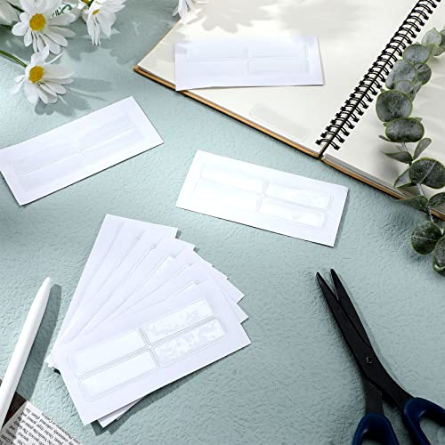 Jeyiour 100 Pcs Label Holders Adhesive Nameplate Pockets Storage Bin Labels Index Card Holder Shelf Plastic Peel Stick for Classroom Supermarket Bookshelf Library Student Box Drawer (2 x 0.6 Inch) - size: 2 x 0.6 Inch