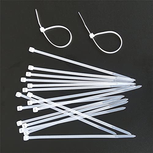1000 pcs 4 inch Cable Zip Ties Heavy Duty, Premium Plastic Wire Ties with 18 LBS Tensile Strength, UV Resistant Cable Ties, Self-Locking White Nylon Tie Straps - color: White, size: 4 inch ( 3 x 100mm )