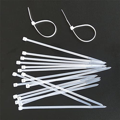 1000 pcs 4 inch Cable Zip Ties Heavy Duty, Premium Plastic Wire Ties with 18 LBS Tensile Strength, UV Resistant Cable Ties, Self-Locking White Nylon Tie Straps - color: White, size: 4 inch ( 3 x 100mm )