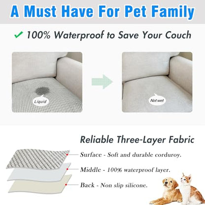 Couch Arm Covers, Sofa Arm Covers, Waterproof Armrest Cover for Sofa, Armchair, Loveseat, Headrest Cover, Non-Slip Recliner Arm Cover, Arm Chair Covers Set of 2 (Light Gray, 19"×19") - color: Light Gray, size: 19" x 19" - 2 pcs