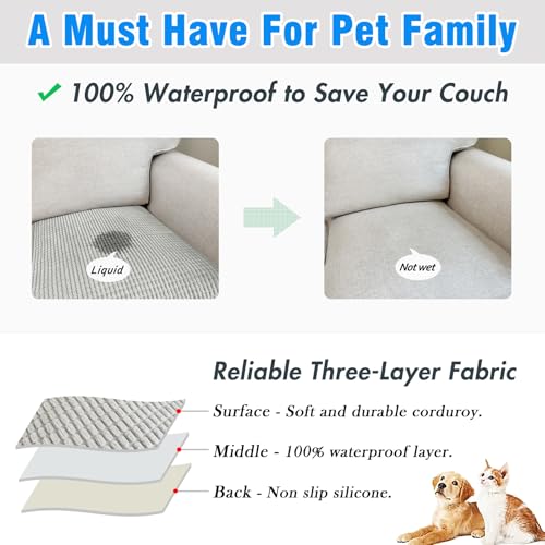 Couch Arm Covers, Sofa Arm Covers, Waterproof Armrest Cover for Sofa, Armchair, Loveseat, Headrest Cover, Non-Slip Recliner Arm Cover, Arm Chair Covers Set of 2 (Light Gray, 23"×19") - color: Light Gray, size: 23" x 19" - 2 pcs