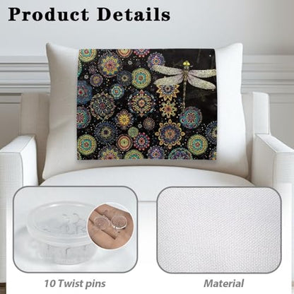Boho Mandala Dragonfly Print Recliner Headrest Protectors, Anti-Wear Sofa Headrest Protective Cover for Furniture Slipcovers Headrest Cover for Sofa Furniture Chair Theater Seat - color: Boho Mandala Dragonfly