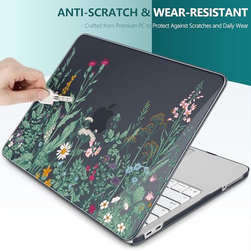 DONGKE Compatible with MacBook Neo 13 Inch Case 2026 A3404 A18 Pro chip & Touch ID, Plastic Hard Shell with Keyboard Cover, Screen Protector & Dust Plugs, Garden Floral - color: Garden Floral