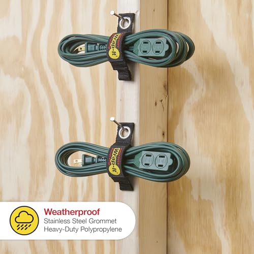 Heavy-Duty Wrap-It Storage Straps - 7" (6-Pack) Silver - Garage Organizer and Appliance Cord Holder for Home Storage Essentials - color: Silver, size: 7-in. (6-Pack)