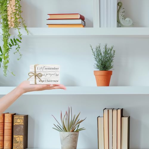 Mini Decorative Books For Home Decor, Small Coffee Table Faux Wood Book Stack Decor, I Still Remember Modern Stacked Decoration, Stacked Display For Shelf Mantel Nightstand, Three Pieces -A(01) - style: Rustic