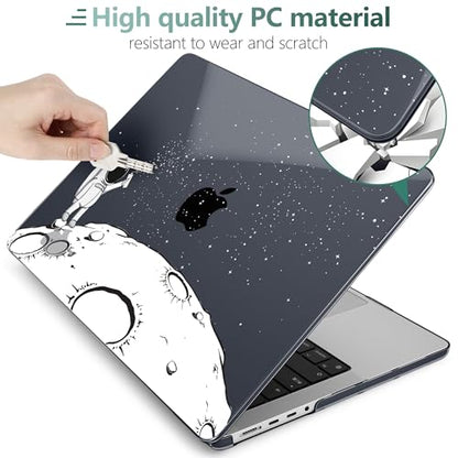 DONGKE Case for MacBook Pro 14 Inch (2026-2021 Release, M5 M4 M3 M2 M1 Pro/Max Chip), Plastic Slim Hard Shell Protective Cover with Keyboard Cover & Screen Protector, Astronaut - color: Astronaut