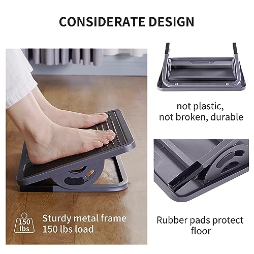 EUREKA ERGONOMIC Tilt Adjustable Footrest, Foot Rest for Under Desk at Work with Massage Surface, Office Foot Rest Under Desk with 20 Degree Tilt No Locking, Metal Frame - style: Compact