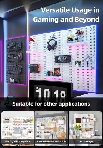 Revamp Your Space With A Versatile Pegboard Kit - Effortlessly Organize Home, Office, And Gaming Setup With Customizable Hanging Solutions (Black) - color: Black
