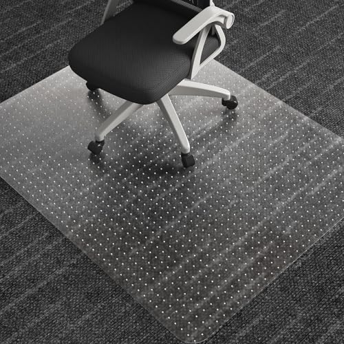 Office Chair Mat for Carpet Floor, Heavy Duty Desk Chair Mat for Low/No Pile Carpeted Floors, Anti Slip Carpets Protector for Home Office (47" x 59") - size: 47" x 59"