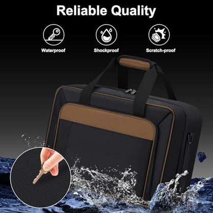 GDNasist Carrying Case Fit for PS5, Travel Thickened Protective Bag Compatible with Playstation 5 Console, Headset, PS5 Controller, Game Discs, and Gaming Accessories Brown - color: Brown