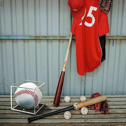 Danodoi Baseball Display Case UV Protected Acrylic Clear Baseball Holder Square Cube Ball Protector Memorabilia Autograph Display Box for Official Size Baseball - size: ONE PACK