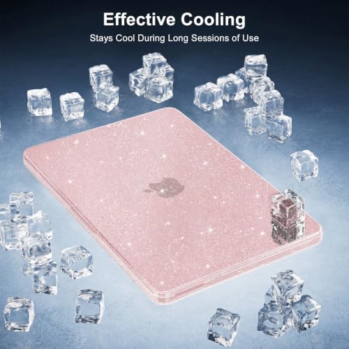 MOSISO Sparkly Glitter Case Compatible with MacBook Neo Case 13 inch 2026 Release Model A3404 with A18 Pro Chip, Crack-Resistant Protective Hard Shell Case&Keyboard Cover&ScreenFilm&Pouch, Blush - color: Blush