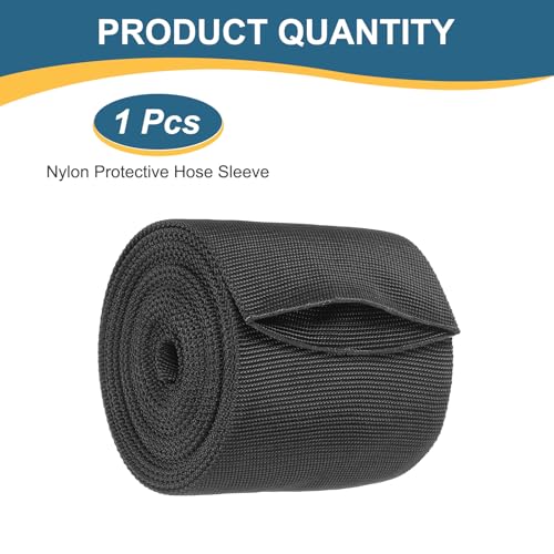 HARFINGTON Nylon Protective Hose Sleeve 2.2" ID 10FT Cable Cover Sheath Hydraulic Hose Protector Wrap for Welding Cord Tig Torch Hydraulic, Black - size: 2.2" ID 10FT