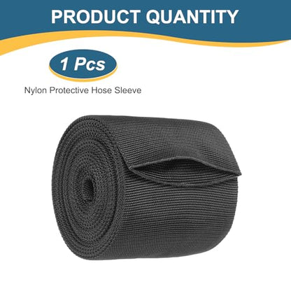 HARFINGTON Nylon Protective Hose Sleeve 2.2" ID 10FT Cable Cover Sheath Hydraulic Hose Protector Wrap for Welding Cord Tig Torch Hydraulic, Black - size: 2.2" ID 10FT