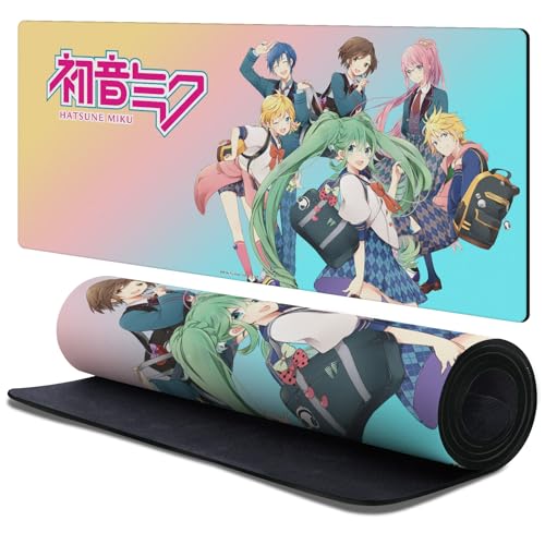 Head Case Designs Officially Licensed Hatsune Miku High School Graphics 37.4 x 15.75 x 0.16 inches (900 x 400 mm) - XL Gaming Office Desk PC Keyboard Mouse Mat Pad - color: High School, size: 37.4" x 15.8"