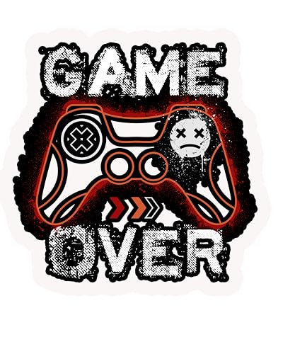 Gaming Funny Gamer Sticker, 5 inches - Wall, Car Bumper Sticker, Decal Waterproof Removable (N) - color: N