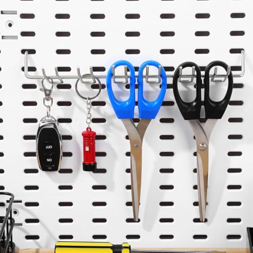 PRETYZOOM 2Pcs Multi-Prong Pegboard Accessories Organizer Kit, Tool Storage Hooks for Workshop Various Tools Home, Garage, Craft Hanger System Organization Wall Attachments