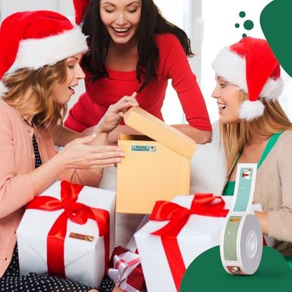 NIIMBOT Christmas Labels for D110/D11/D101 Label Maker,14 x 50 mm (0.55'' x 1.97''), Thermal Label Tape for Christmas Home Office Labeling, Meowy Xmas Pattern - color: 14mmx50mm-meowy Xmas