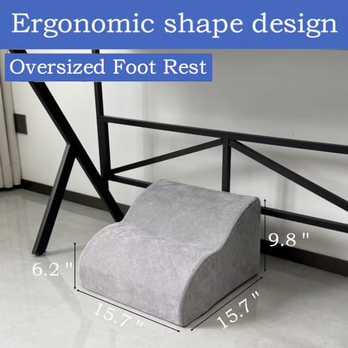 Foot Rest for Under Desk at Work.Multifunctional 3-Tier Foot Stool,with Washable Footrest.for Under Desk,Office Chair Gaming Chair & Sofa,Leg Elevation Pillow,Supports Posture-Light Grey - color: Light Grey