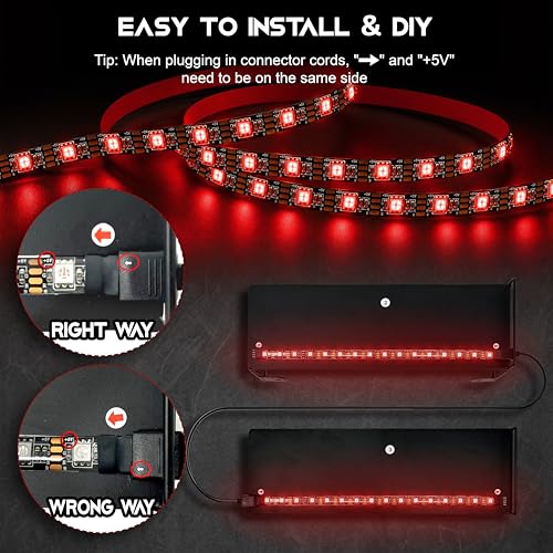 Fire Escape Wall Shelf for Collectibles – Iron Fire Escape Shelf with Pre-Attached LED Light Strips, 12 Colors, Holds 44 lbs