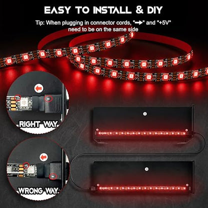 Fire Escape Wall Shelf for Collectibles – Iron Fire Escape Shelf with Pre-Attached LED Light Strips, 12 Colors, Holds 44 lbs