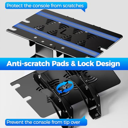 ZHGM Foldable Wall Mount Kit for PS5 Slim/Pro/PS5 Original, Metal Shelf Wall Mount for Playstation 5 Console Disc/Digital with 2 Controller Holder & 1 Headset Hanger, Saving Space PS5 Mount, Black - color: Folding Black
