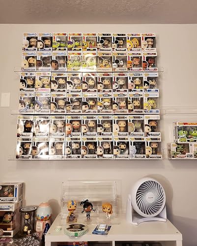 Dezzer 10 Pack Acrylic Shelves for Wall, 15" Clear Acrylic Floating Shelves for Bathroom Bedroom, Invisible Bookshelf Wall Ledge Storage Shelf Books Perfume Toys Action Figure Display Shelves - style: 15 inch 10-pack