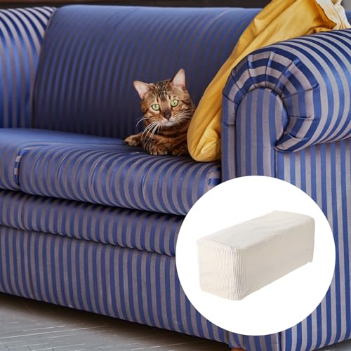 uxcell 2pcs Stretch Armrest Covers for Chairs/Sofas, Couch Arm Covers with Twist Pin, Furniture Protector Slipcovers White - color: White