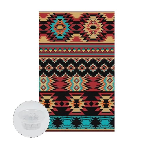 Aztec Sofa Headrest Covers Recliner Headrest Protector Cover Easy to Install Couch Head Rest Covers Pet Scratch Resistant Sofa Head Protector 2 Pcs - color: Aztec Style
