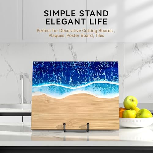 IPAME 12 Inch Large Plate Stands for Display - Metal Picture Frame Easel Stands for Plates, Books, Platters, Plaques, Decor (2 Pack) - size: 12 Inch