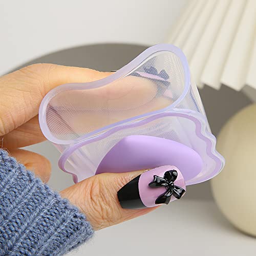 Compatible with iPhone 18W/20W USB-C Charger Cover Lovely 3D Love Heart Waves Clear Soft Charger Protector Cute Cable Saver for iPhone 11 12 13 14 Pro Max Fast Power Adapter, Purple 1 (5in1) - color: Purple 1 (5 in 1)