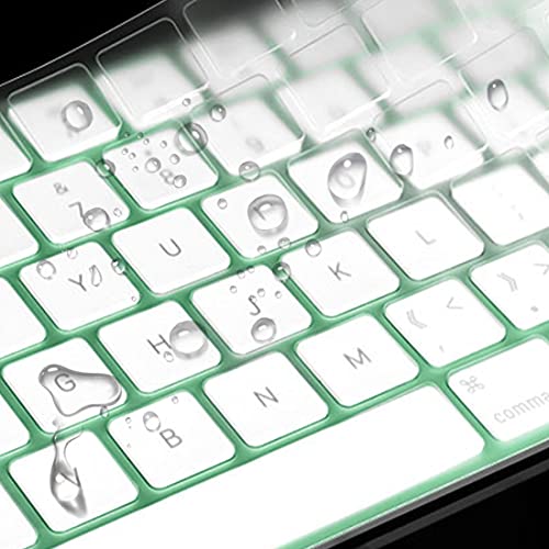 Keyboard Cover Skin for 2024 2023 2021 Apple iMac 24 inch Magic Keyboard M4 M3 Chip, iMac 24 inch/Mac mini Accessories, Apple Magic Keyboard MK293LL/A A2449 & MK2A3LL/A A2450 Protector-Transparent - size: Magic Keyboard w/o Numeric Keypad