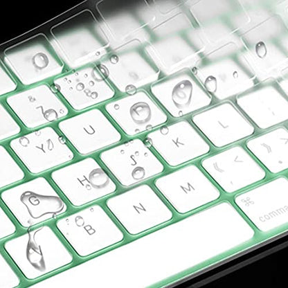 Keyboard Cover Skin for 2024 2023 2021 Apple iMac 24 inch Magic Keyboard M4 M3 Chip, iMac 24 inch/Mac mini Accessories, Apple Magic Keyboard MK293LL/A A2449 & MK2A3LL/A A2450 Protector-Transparent - size: Magic Keyboard w/o Numeric Keypad