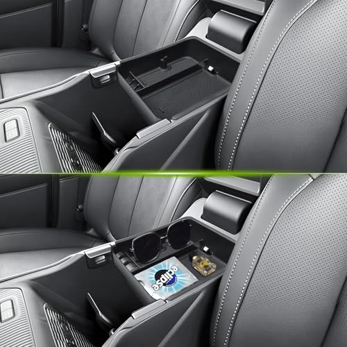 HGWEI Center Console Organizer Compatible with 2026 Jeep Cherokee Interior Accessories, Middle Armrest Storage Tray Insert Secondary Console Compartment (Not Fit Grand Cherokee)