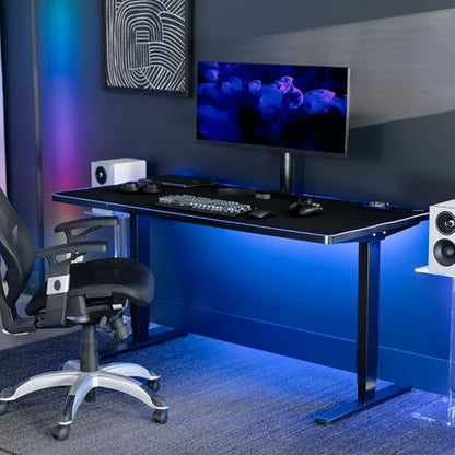 VIVO Large 60 x 30 inch Full Size Desk Pad with RGB Lighting for Office Ambience and Immersive Gaming, Oversized Mouse Pad Table Top Cover, 12 Color Modes, Non-Slip Base, Black, DESK-PAD60-30 - size: 60" x 30"