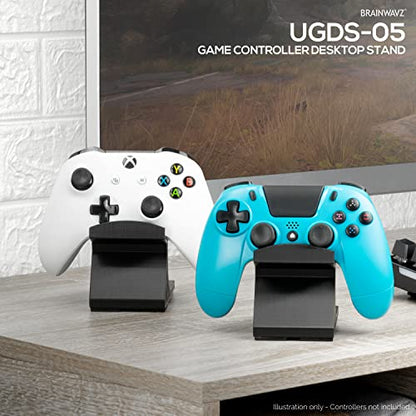 Game Controller Desktop Holder Stand (2 Pack) - Universal Design for Xbox ONE, PS5, PS4, PC, Steelseries, Steam & More, Reduce Clutter UGDS-05 by Brainwavz - color: UGDS-05 Black
