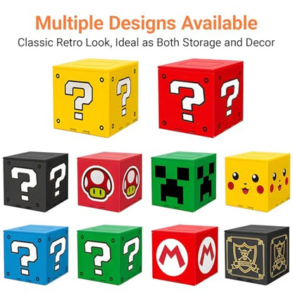 QUBAMG Switch Game Card Case Holder Cube–41-Slot Cute Compact Storage Box for Nintendo Switch 2/Switch/OLED/Lite Games–Red M Fun Block Design for Girls & Boys Travel - color: Red M