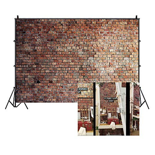 12x10ft Vintage Red Brick Wall Photo Backdrop Newborn Baby Girls Adults Portrait Photography Background Wallpaper Photo Studio Props - size: 12x10ft