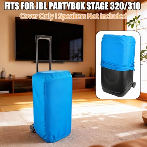 Dust cover protective cover for portable party speakers, extendable dust cover with elastic band speaker slide cover (2-piece set)